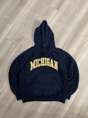 Vintage Steve & Barrys Embroidered Michigan Hoodie